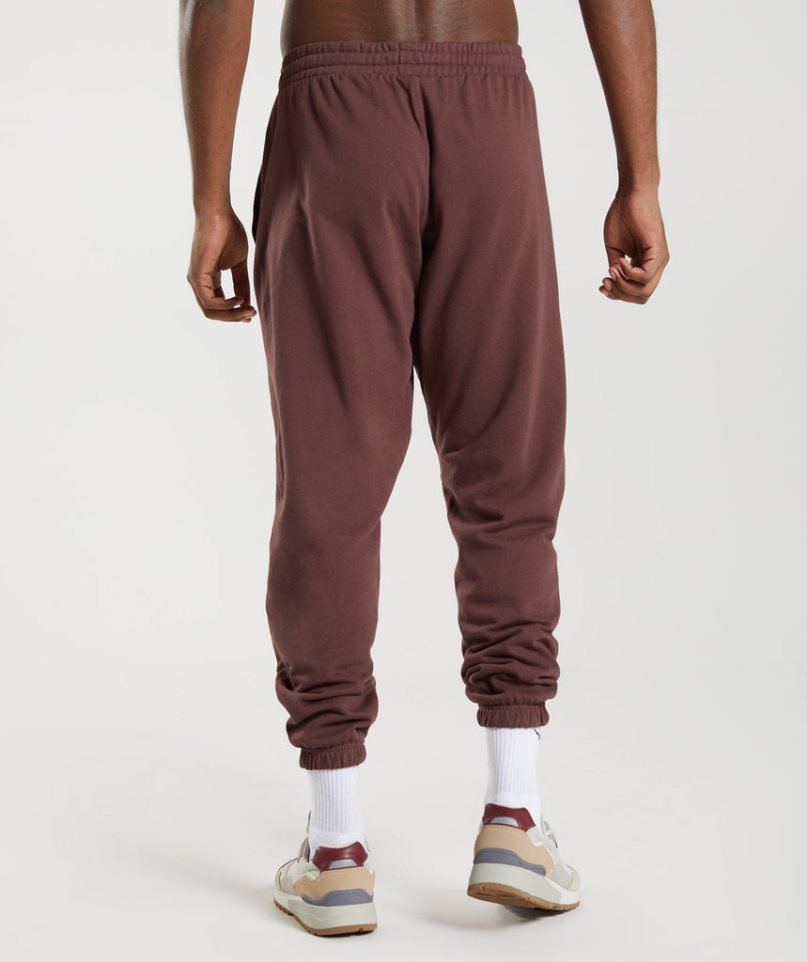 Men's Gymshark Essential Oversized Jogger Brown | NZ 1ORCFD